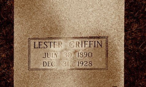 Grave of Lester Griffin (1890 -  1928), Brushy Creek Cemetery, Berrien County, GA