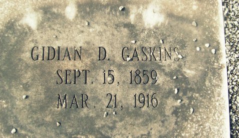 Grave of Gideon D. Gaskins, Willacoochee City Cemetery, Willacoochee, GA. Image source: Barbara L. Kirkland